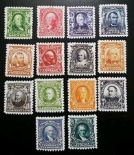 US Stamps SC# 300-313 1902-1903 Regular Issue Collection Stamp Replica Set picture