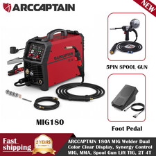 2026 ARCCAPTAIN 180A MIG Welder 6 in 1 Welder Machine with Foot Pedal Spool Gun picture