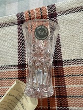 Lenox Fine Crystal Clear Cut Glass Starburst Vase Czech Republic Glossy 4” picture