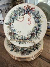 Lenox Winter Greetings Red Ribbon Holly 6.5