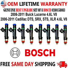 OEM BOSCH Best Upgrade 8 pcs Fuel Injectors for 2006-11 Cadillac & Buick 4.6L V8 picture