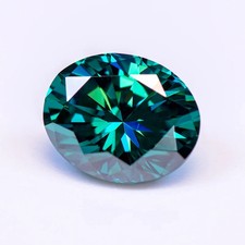 3.70 CT Natural Green Diamond 8x12 mm 1 Pcs Oval Cut VVS1 D Grade Certified. picture