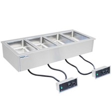 Stainless Steel Four Pan Insulated Drop-In Hot Food Well - 208/240V picture