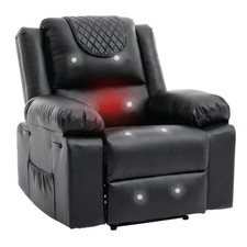 Garvee Manual Massage Recliner Chair with Heating for Adult, PU Leather Recliner picture