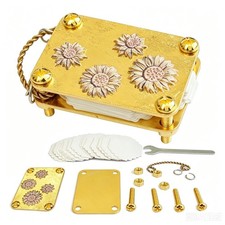 Jdoqokj Handcrafted Metal Mini Flower Press, Miniature Flower Press Kit, Gold... picture