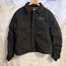 Vintage Carhartt Jacket J02 Arctic Quilt Lined Full Zip Black Faded Size 42 USA picture