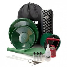 ASR Outdoor Lightweight Backpacker Gold Panning Kit with Metal Mini Sluice 14pc picture