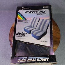 VTG Allison Members Only Seat Cover Set Blue Low-Back Buckets 81-6647 USA 80s picture