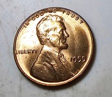 1955 P Lincoln Wheat Cent Choice BU 1c Brilliant Uncirculated OBW Superb Detail picture