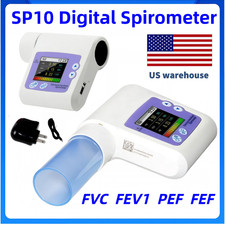 US Stock SP10 Handheld Medical Spirometer with PC Analysis Software picture