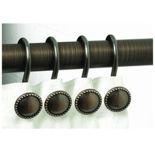 12PCS Oil Rubbed Bronze Rustproof Antique Decorative Shower Curtain Ring Holders picture