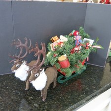 Byers Choice Sleight and two Caribou Reindeers  $125.00 (Lot 29) picture