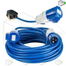 10M 20M 30M 50M Heavy Duty Hook Up Caravan Cable Camping 16 Amp Mains Extension picture