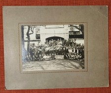 Antique c.1900s Czech Factory Workers Group Photo Industrial History Mounted picture