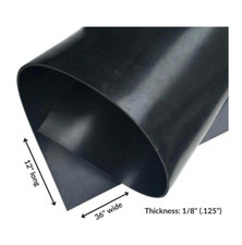 Neoprene Rubber Sheet Solid 1/8 Thick x 36