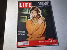 LIFE MAGAZINE.  November 25, 1957.  A TRIPLE THREAT  BEAUTY:  ELSA MARTINELLI picture