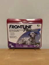 FRONTLINE PLUS DOGS 45-88Lbs FLEA & TICK CONTROL 6 DOSES BRAND NEW picture