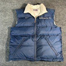 VTG 1990s Nike NFL Pro Line Dallas Cowboys Reversible Puffer Vest Down Men L picture