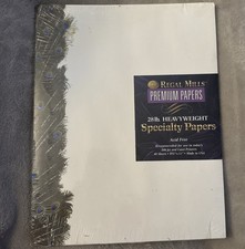 Regal Mills Premium Inkjet Printer Paper New Old Stock 1999 Peacock Feather Edge picture