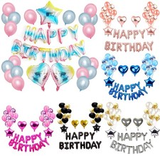 Happy Birthday Decorations Multiple Styles Banners Balloons Sets Party Supplies picture