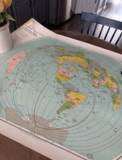Vintage ARRL Amateur Radio Map of the World Ham Radio Call Sign Prefix Large picture