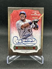 2012 Topps Five Star Cecil Fielder Auto /25 Rainbow Foil #FSA-CFI Detroit Tigers picture