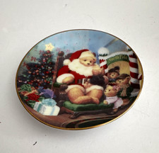 Avon Santa Christmas Hanging Ornament 2000 Round Multicolor Vintage 4 in picture