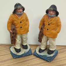 2 Antique Hubley 'Old Salt w/Net' 6