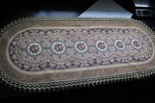Vintage Nouvel Switzerland Oval + Round Tapestry Table Runner picture