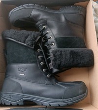 UGG BOOTS Waterproof BUTTE  Black S/5521 Men's 11 Lace Up Vibram Soles in BOX picture