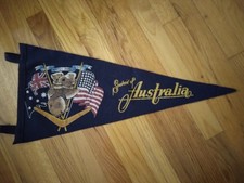 Vintage Wool Felt Souvenir Pennant from the 1940s, Australia, Koala Bears, good picture