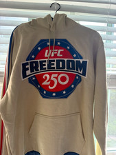 Men's Tan UFC Freedom 250 Hoodie SIZE XL picture