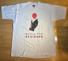 Vintage 1997 Michael Penn Resigned T-Shirt Large Double Sided Fruit of the Loom picture