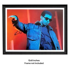 Drake Hand Signed Canadian Rapper Iceman OVO Photo 12x8 + COA & PSA Approved picture