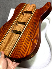 Handcrafted 9Piece Guitar Body Ash and Mahogany Satin Natural Wood Grain picture