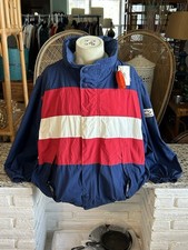 NOS VTG Nautica Yachting N-983 Windbreaker Jacket Men’s XL Red White Blue Flag picture