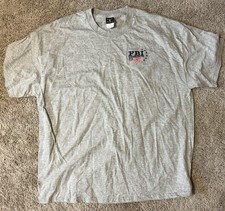 Vtg 90 Charlotte North Carolina Embroidered FBI SWAT T-Shirt Mens 2XL Beefy Gray picture