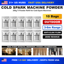 10 Pack Outdoor 3-6M Cold Spark Machine Ti Powder for DJ Wedding Stage Effect picture