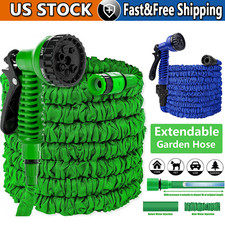 Expanding Expandable Flexible Garden Water Hose w Spray Nozzle 25, 50, 75, 100FT picture