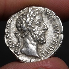 Emperor Commodus Denarius 186AD Ancient Roman Empire Silver Coin Jupiter Rome picture