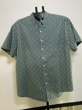 Sonoma XXL  Men’s Short Sleeve Grey/Green Button Down Shirt  picture