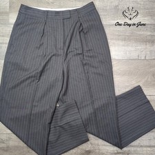 Topshop Wide Leg Pin Stripe Button Fly Pants Size 12 picture