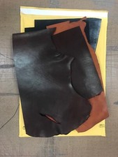 3 lbs. Saddle Leather Trimmings, Cowhide Remnants, Premium Leather picture