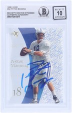 Peyton Manning Colts Signed 1998 Skybox E-X2001 #54 BAS 10 Rookie Card picture