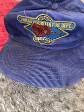 Vtg 1887-1987 Juneau Alaska Volunteer Fire Dept Corduroy Snapback Hat The Winner picture
