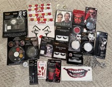 Huge Halloween Makeup Lot - Spirit Halloween, Mehron, Wig Cap, Eyelashes, FX picture