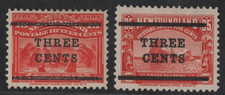 CANADA NEWFOUNDLAND 1920 S.G. #145, #147 SC. #128-#129 MINT HINGED picture