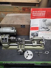 Vintage Edelstaal Unimat-SL DB 200 Mini Lathe Wood Box Manual TESTED RUNS VIDEO picture