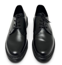 Doc Martens 1461 Mono Black Smooth Leather Derby Lace Up Shoes USM 10 USL 11 picture