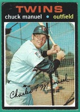 1971 Topps #744 Chuck Manuel - Minnesota Twins - Short Print - VG - CENTERED picture